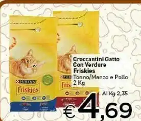 Crai Purina Croccantini Gatto Con Verdure Friskies Tonno offerta