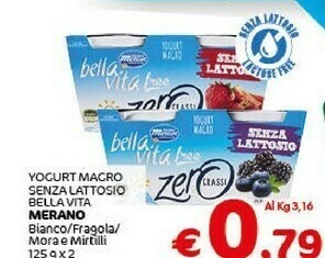 Crai Merano Bella Vita Free Bianco Senza Lattosio 250 G(ml) offerta