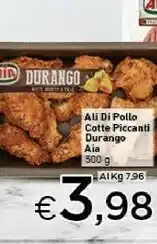 Crai Aia Ali Di Pollo Cotte Piccanti Durango offerta