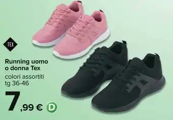Carrefour Tex Running Uomo O Donna offerta