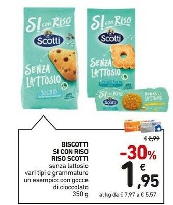 Conad Scotti Gemma Di Riso Con Gocce Di Cioccolato offerta