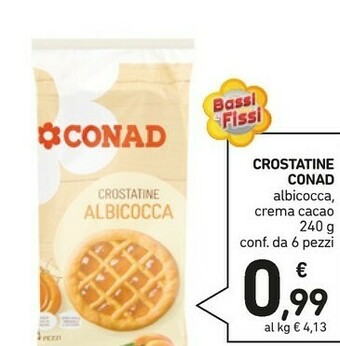 Conad Conad - Crostatine Albicocca 240 g(ml) offerta