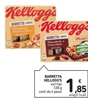 Conad Kellogg's - Barretta Mandorle E Cioccolato 128 G(ml) offerta