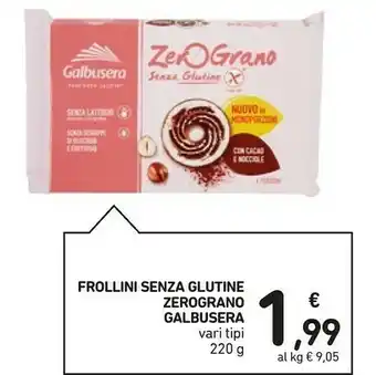 Conad Galbusera Frollini Senza Glutine Zerograno 220 G offerta
