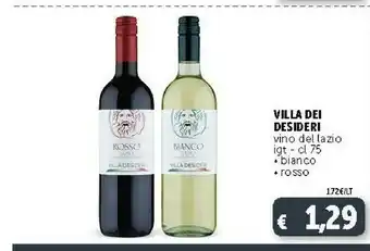 Deco Supermercati Villa Dei Desideri Vino Del Lazio Igt offerta