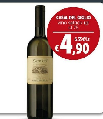 Deco Supermercati Casal Del Giglio Vino Satrico Igt offerta