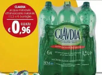 Deco Supermercati Claudia - Acqua Minerale Naturale Frizzante offerta