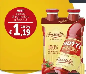 Deco Supermercati Mutti Passata Di Pomodoro 700 G(ml) offerta