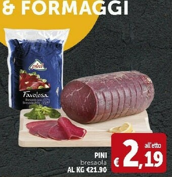 Deco Supermercati Pini Bresaola offerta