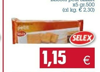 Emi Supermercati Selex Biscotti Secchi Petit offerta