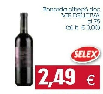 Emi Supermercati Le vie dell'uva Bonarda Oltrepò Doc offerta
