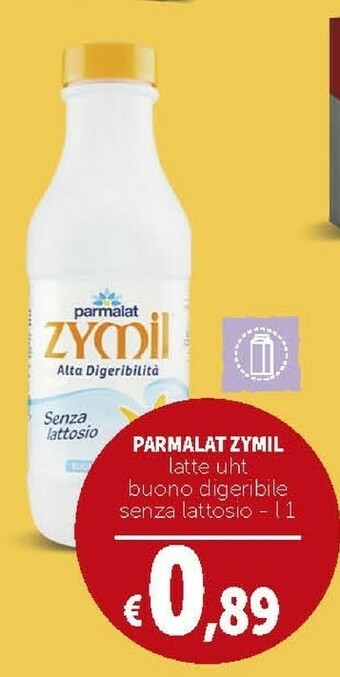 Deco Supermercati Parmalat Zymil Latte Intero Alta Digeribilità Senza Lattosio UHT 1000 G(ml) offerta