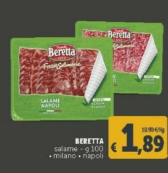 Deco Supermercati Beretta Salame Milano offerta