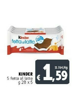 Deco Supermercati Ferrero Kinder 5 Fetta Al Latte offerta