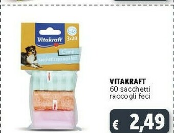 Vitakraft 60 Sacchetti Raccogli Feci