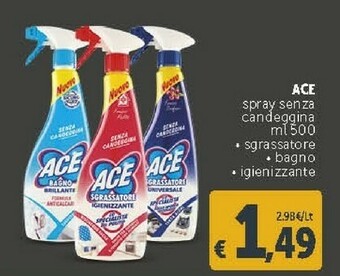 Deco Supermercati Ace Spray Senza Candeggina offerta