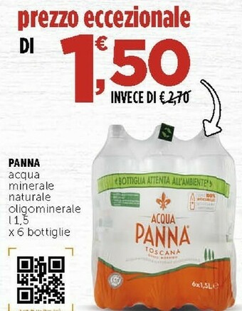 Acqua panna Acqua Minerale Naturale 1500 G(ml)