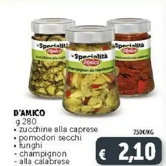 Deco Supermercati D'Amico Zucchine Alla Caprese offerta