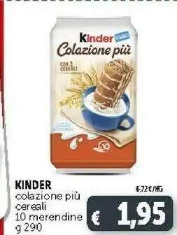 Deco Supermercati Ferrero Kinder Colazione Più Cereali offerta