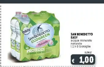 Deco Supermercati San Benedetto Acqua Minerale Naturale 1000 G(ml) offerta