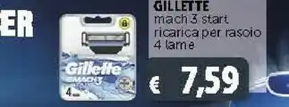Deco Supermercati Gillette Mach 3 Start Ricarica Per Rasoio 4 Lame offerta