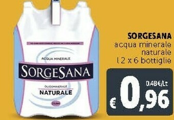 Deco Supermercati Sorgesana - Acqua Minerale Naturale 2000 G(ml) offerta