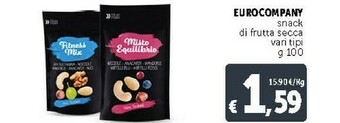 Deco Supermercati Eurocompany Snack Di Frutta Secca offerta