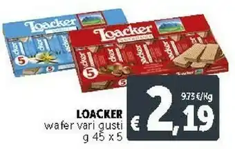 Deco Supermercati Loacker Wafer Milk 45 G(ml) offerta