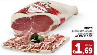 Deco Supermercati King's Prosciutto Crudo Snocciolato offerta