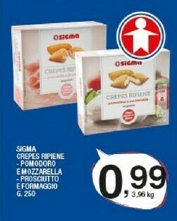 Sigma Sigma Crepes Ripiene Pomodoro E Mozzarella offerta
