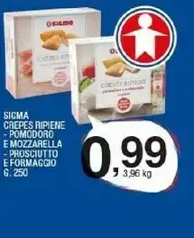 Sigma Crepes Ripiene Pomodoro E Mozzarella offerta