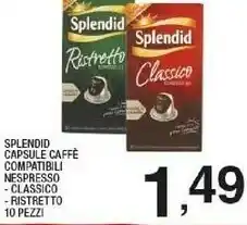 Sigma Splendid Capsule Caffe Compatibili Nespresso offerta