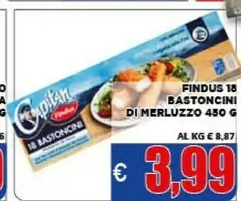 Vivo Supermercati Findus 18 Bastoncini Con 100% Filetti Di Merluzzo 450 G(ml) offerta