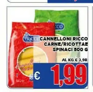 Vivo Supermercati Ricco Cannelloni Carne/ricotta E Spinaci offerta
