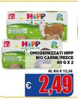 Vivo Supermercati Hipp Omogeinizzati Bio Carne offerta