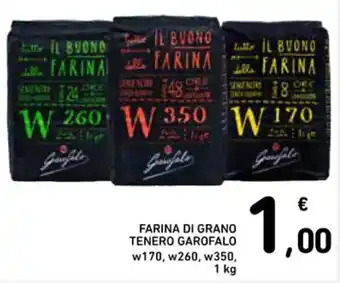 Spazio Conad FARINA DI GRANO TENERO GAROFALO w170, w260, w350, 1 kg offerta