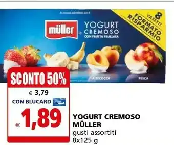 Il Gigante Muller Yogurt Con Frutta Frullata Fragola, Banana, Albicocca, Pesca 1000 G(ml) offerta