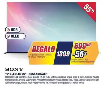 Trony SONY TV OLED 4K 55" - XR55A90JAEP offerta