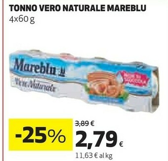 Coop Mareblu Tonno Vero Naturale offerta