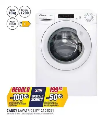 Trony Candy lavatrice ey12102de1 offerta