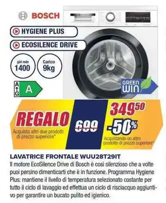 Trony BOSCH LAVATRICE FRONTALE WUU28T29IT offerta