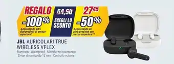 Trony Jbl auricolari true wireless vflex offerta
