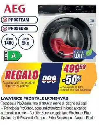 Trony AEG LAVATRICE FRONTALE LR7H94VAB offerta