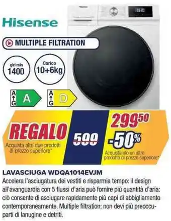 Trony Hisense LAVASCIUGA WDQA1014EVJM offerta