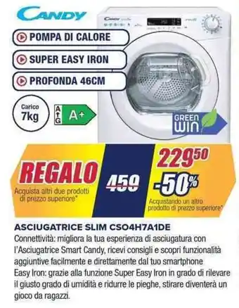 Trony CANDY ASCIUGATRICE SLIM CSO4H7A1DE offerta