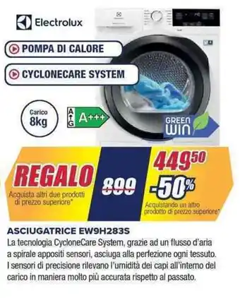 Trony Electrolux ASCIUGATRICE EW9H283S offerta