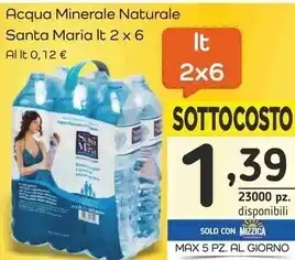 Famila Superstore Santa maria acqua minerale naturale offerta