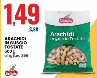 Eurospin Mister sibamba arachidi in guscio tostate offerta
