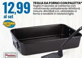 Eurospin Sistema casa teglia da forno con paletta offerta
