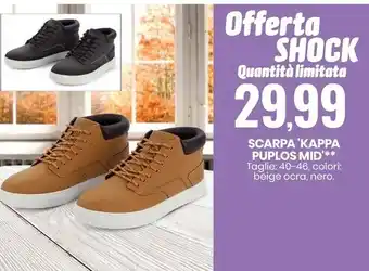 Eurospin Kappa scarpa 'puplos mid' offerta